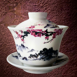 Service à thé en céramique Shin Tai Yuan, impression par transfert d'eau, style rétro, cadeau exquis pour le Nouvel An chinois et Thanksgiving - Product Image 1