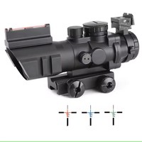 Nouvelle optique de vente chaude prévue 4x32 portée compacte éclairée en alliage d'aluminium avec vue à fibre optique pour la chasse en plein air