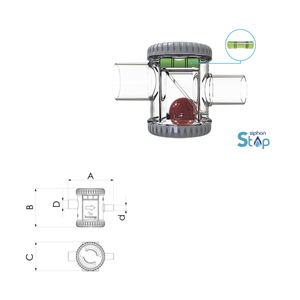 Siphon horizontal inspectable Tecnosystemi pour la climatisation et la plomberie – Produit anti-odeurs - Product Image 2