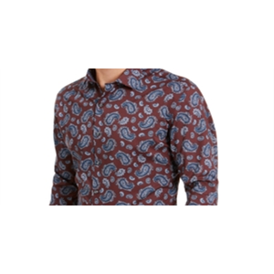 Bar III <b>Men's</b> Slim Stretch Casual Dress <b>Shirt</b> Red Size 3XL <b>High</b> <b>Collar</b> Short Sleeves Anti-Wrinkle Poplin Fabric ODM Supply - Product Image 5