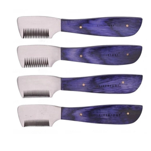 Juego de tijeras de aseo para mascotas, 4 Uds., al por mayor, peine de cardado para perros, abrigo, rastrillos, pelacables, Terriers, mango de madera de alta calidad, zorro de limpieza - Product Image 4