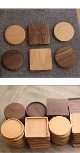 Posavasos Diseño clásico Posavasos de madera de forma redonda para el hogar y restaurantes Madera de acacia de Crescent Crafts - Product Image 3