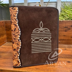 Maletín de cuero de ante para botas A4, carpeta de presentación, organizador, Cartera de conferencias, bolsa para documentos, maletín, carpeta de archivos - Product Image 1