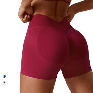 Entrenamiento Atlético personalizado acanalado cintura impacto pantalones cortos sin costuras acanalado botín gimnasio pantalones cortos Scrunch Butt Yoga pantalones cortos suaves 2026 - Product Image 2