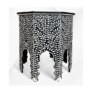 Mobilier de maison de qualité haut de gamme tabouret en incrustation de nacre coquillage tabouret de bar Table d'appoint poufs pour sièges et décoration - Product Image 2