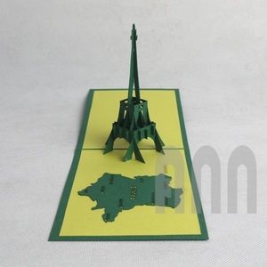 <strong>Eiffel</strong> <strong>Tower</strong> Pop-Up Greeting Card <strong>Paper</strong> Carving Building Souvenir for Birthday or New Year Sweet Birthday Gift - Product Image 2