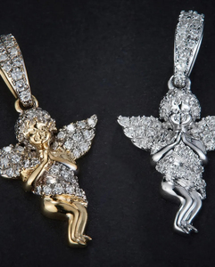 Impresionante Colgante de Moissanita de Alta Gama Inspirado en un Ángel, Hecho a Mano en Plata de Ley 925 - Product Image 1