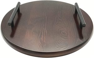 Bandeja de madera para decoración del hogar de diseño único moderno con asas, organizador de cocina polaco personalizado - Product Image 3