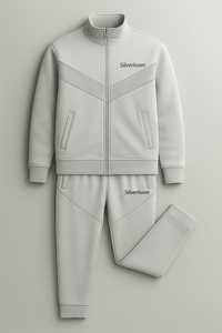Chándales de hombre personalizados 2025 de diseño | Silverloom marca Full Zip Slim Fit Sportswear | Exportación de calidad Gym Jogger Set - Product Image 3