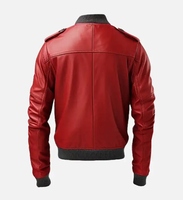 Veste d'hiver élégante en cuir noir pour hommes de toutes tailles avec logo personnalisé et fermeture éclair de marque privée