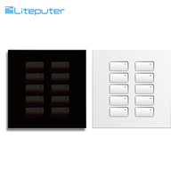 Panel de Control de Plástico de 10 Botones, Protocolo EDX, Atenuador, Compatible con Blanco/Negro, DC24V, Liteputer ECP-310, Caja de Distribución Europea para Iluminación