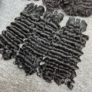 Haute Qualité 100% Extensions De Cheveux Vierges En Gros Bundle Naturel Bouclés Grand Stock Couleur Claire Vietnamien Cheveux Bruts - Product Image 2