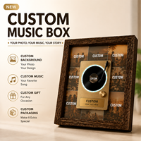 Магнит на холодильник Custom Del Rey NFC CD Player с музыкой DIY, 2 виниловых диска, подарок для фанатов Coachella, декоративный ночник, вращающийся