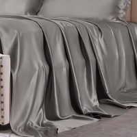 Ensembles de literie de luxe en soie de mûrier naturelle de qualité supérieure 25 Momme 100%-Ultra doux et durable 1 drap-housse 1 drap plat et 2 oreillers