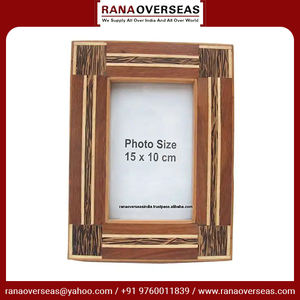 ห้องนั่งเล่นและห้องนอนตกแต่งกรอบรูปไม้สี่เหลี่ยมสีน้ำตาล - Product Image 6