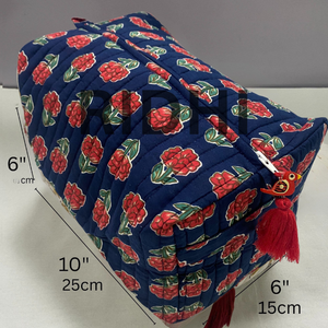 Sac de courses matelassé bleu marine réutilisable, écologique et portable, avec fermeture éclair, fait main, pour le marché et les courses, en gros - Product Image 2