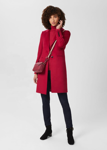 Fourrure à la mode nouveau Design taille ample cachemire manteau hiver femmes chaud mode ceinture manteau surdimensionné à capuche longue laine manteaux Vintage - Product Image 3