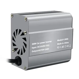 Nova definição de alumínio liga box150w 300w dc 12v para ac 110v 220v modificado onda senoidal carro inversor