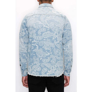 Veste en jean Lightermen pour homme, collection hiver, coutures de qualité supérieure, vintage, 100% coton, respirante et à séchage rapide, logo sur le devant - Product Image 4