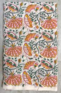 Jaipur ผ้าฝ้าย100% พิมพ์ลายบล็อกทำด้วยมือแบบดั้งเดิมเป็นมิตรต่อสิ่งแวดล้อมระบายอากาศได้ - Product Image 5