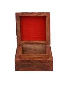 <b>Wooden</b> Jewellery <b>Box</b> with Brass Inlay for Women Hand carved Multipurpose <b>Storage</b> Vintage Decorative Chest Trinket Holder Gift - Product Image 5