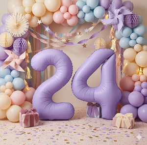 Globo de Papel Metálico Grueso con Número 1 Morado para Fiestas, Día de la Madre, Pascua, Baby Shower, Graduación - Product Image 2