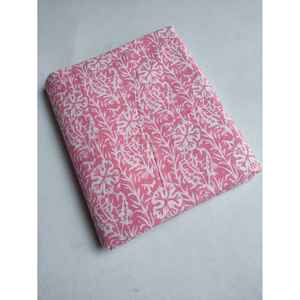 Tissu rayé imprimé par bloc de main de coton pur JBTO27-Indian et tissage de Voile de style africain pour le fil cardé de tapisserie d'ameublement - Product Image 1