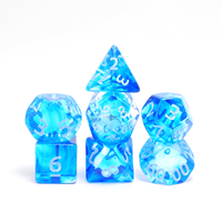 Ensemble de dés miniatures DND - Dés polyédriques en acrylique à motif marbré perlé pour les jeux de rôle Dungeons & Dragons