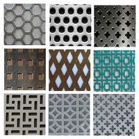 Panneau métallique perforé décoratif architectural, revêtement de façade en aluminium, tôle à motif de trous personnalisé, matériau de construction