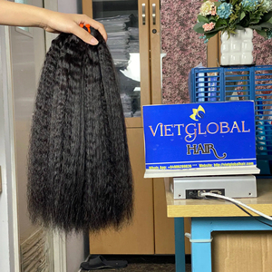 Precio de fábrica al por mayor en calidad superior 100% Raw Extensiones de cabello camboyano vietnamita Pelo de trama recta rizada - Product Image 1