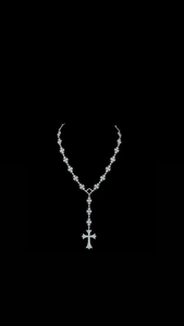 Collier en argent sterling 925 avec diamant moissanite Christin Cross, collier de luxe pour occasions spéciales, unisexe - Product Image 5