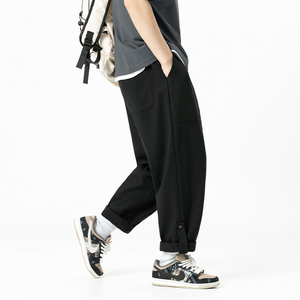 New Fashion Brand <b>Men's</b> Casual Pants for Spring Summer Elastic Waist Mid Waist Design Comfortable Straight Workwear <b>Trousers</b> - Product Image 4