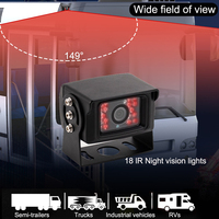 Cámara de Visión Trasera HD AHD de 12-24V con Visión Nocturna Infrarroja 1080P para Estacionamiento, Montacargas, Autocaravanas, Camiones, Remolques, Autobuses, Impermeable IP68, Certificación CE FCC 1