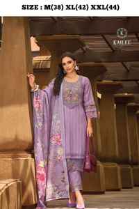 ชุดเสื้อกางเกงผ้าฝ้ายแท้พิมพ์ลายสำหรับใส่ทำงานชุดอินเดียและปากีสถาน - Product Image 4