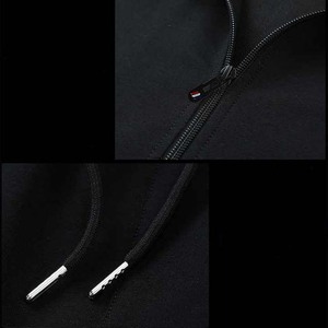 100% coton Logo personnalisé conception vêtements de sport formation et vêtements de Jogging hiver à manches longues fermeture éclair deux pièces hommes survêtements ensembles - Product Image 2