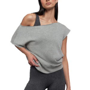 เสื้อมีฮู้ดแขนยาวสำหรับผู้หญิงเสื้อวอร์มเปิดไหล่แบบมีซิป - Product Image 1