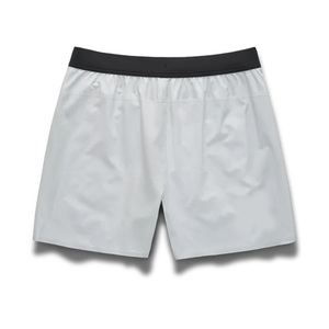 2024 nuevos pantalones cortos de Fitness gris claro de alta calidad cómodos cintura elástica cortos de poliéster de malla sostenible pantalones cortos de gimnasio para hombres - Product Image 6