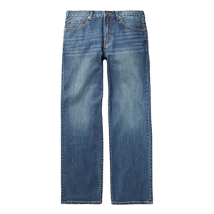 2025 pantalones vaqueros para hombre sueltos rectos 100% algodón con destrucción de alta calidad para pantalones vaqueros de lavado Vintage para hombres prendas de vestir exteriores OEM - Product Image 1