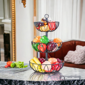 Cesta de verduras de frutas de hierro duradera y popular con estilo de marco abierto que permite el flujo de aire para mantener los productos frescos - Product Image 2