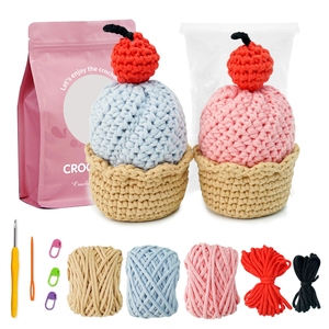 Kit de Ganchillo y Tejido para Niños, Agujas de Ganchillo, Muñeca Amigurumi, Kit de Costura para <span class=keywords><strong>Principiantes</strong></span>, Bolsa con Juego de Hilos para Hacer Animales - Product Image 1