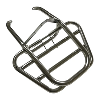 Porte-bagages arrière de moto en acier inoxydable chromé haute résistance, plateforme de transport durable, soudure de précision, conception robuste, ISO