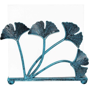 Elegante servilletero de metal duradero Organizador de pañuelos Diseño floral antiguo Logotipo personalizable-BRUSHSTROKE BLISS para mesas de comedor - Product Image 1