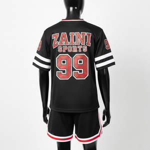 Ensemble de short en jersey de sport pour femmes Tissu en polyester de qualité supérieure 160 GSM Style de panneau léger Logo personnalisé Ensembles pour femmes 100% coton - Product Image 4