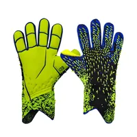 Guantes de fútbol americano para niños de la marca Handlady, stock al por mayor, revestimiento de silicona de cuero sintético dorado, gran agarre antideslizante