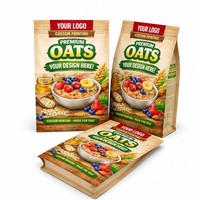 Sachet Doypack Personnalisé en BOPP Qualité Alimentaire avec Fermeture Zip Refermable pour Avoine et Céréales de Petit-Déjeuner