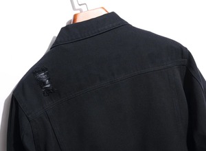 Veste en jean printemps automne pour hommes, veste de travail grande taille, manteau en jean, mode, vente en gros d'usine, vestes en jean bleues unisexes - Product Image 5