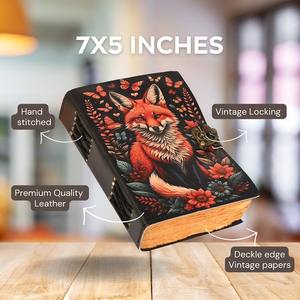 Journal rustique en cuir de renard fabriqué à la main pour l'écriture - Product Image 2
