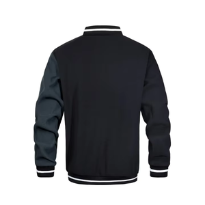 Chaqueta Universitaria de Primera Calidad, Cuerpo de Lana, Mangas de Cuero Genuino, Ropa de Invierno, Chaqueta Universitaria para Hombre Elegante y con Estilo - Product Image 2