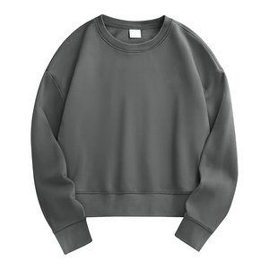 simple crewneck relaxed cotton breathable soft <b>comfy</b> layering everyday Women Sweatshirts oversized - Product Image 4