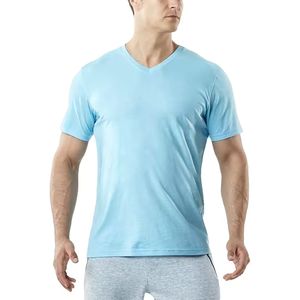 Recién llegado, camiseta de gran tamaño lisa de peso pesado para hombre, Camiseta de algodón de poliéster de primera clase de alta calidad para hombre - Product Image 6